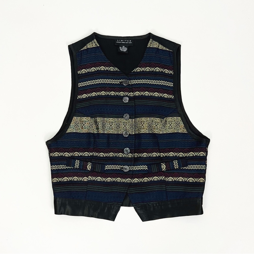 Vintage Brocade Vest | Size XS - Picture 10 of 12